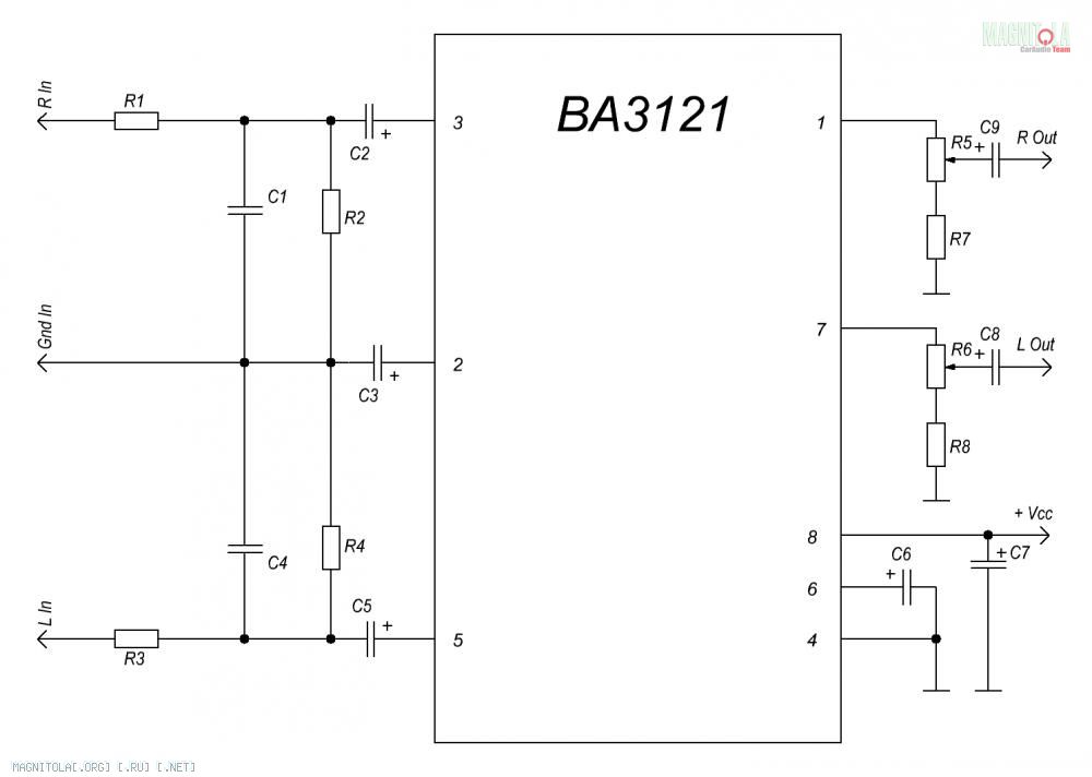 Ba3121 схема подключения