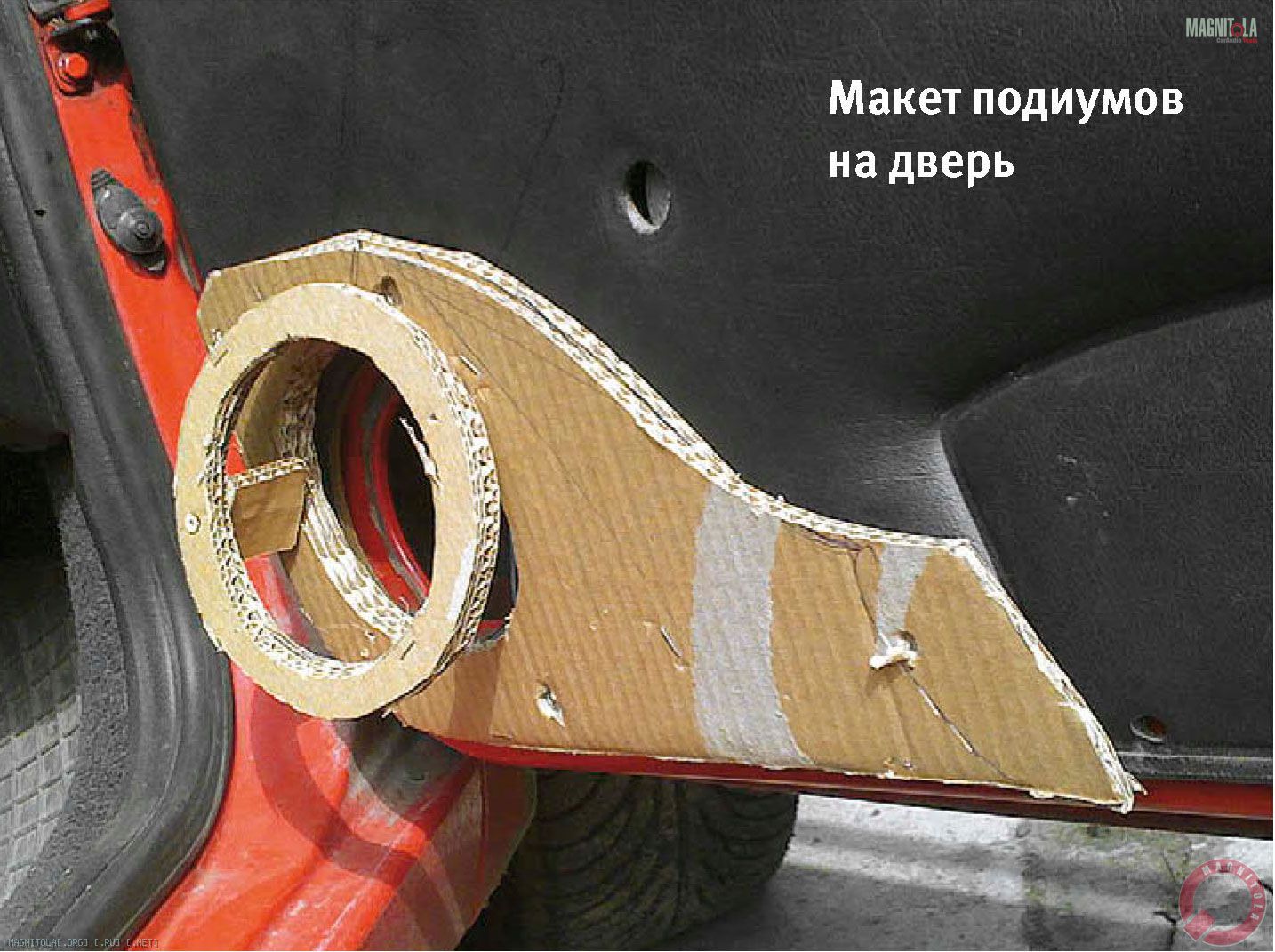 Макет подиумов на дверь