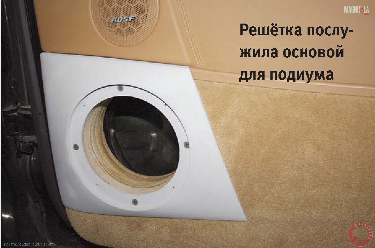Решётка послужила основой для подиума
