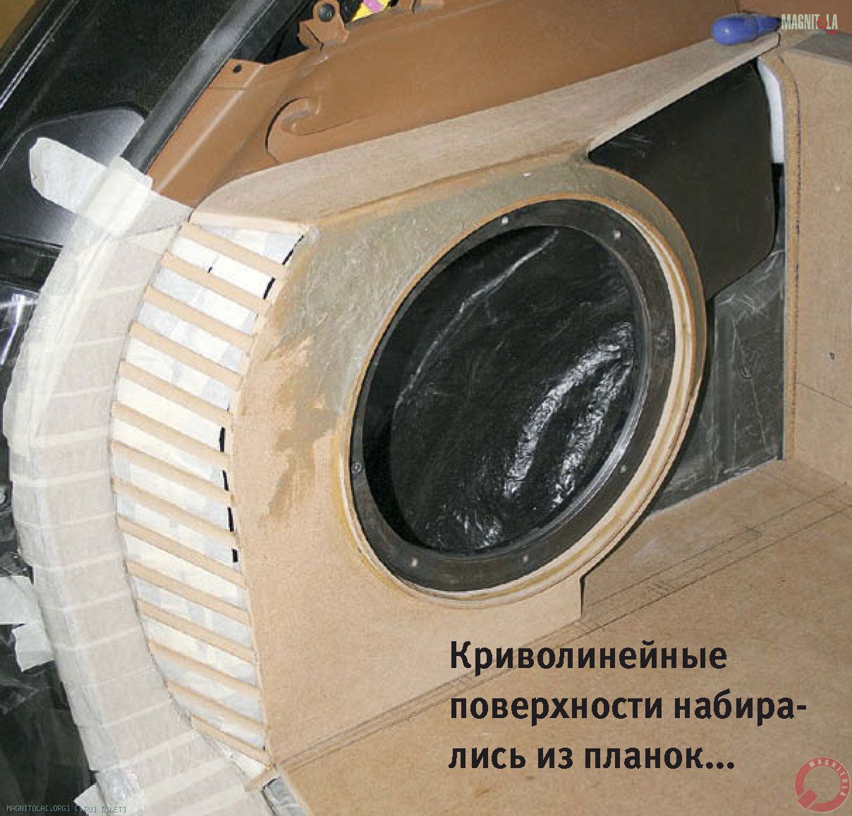 Криволинейные поверхности набирались из планок...