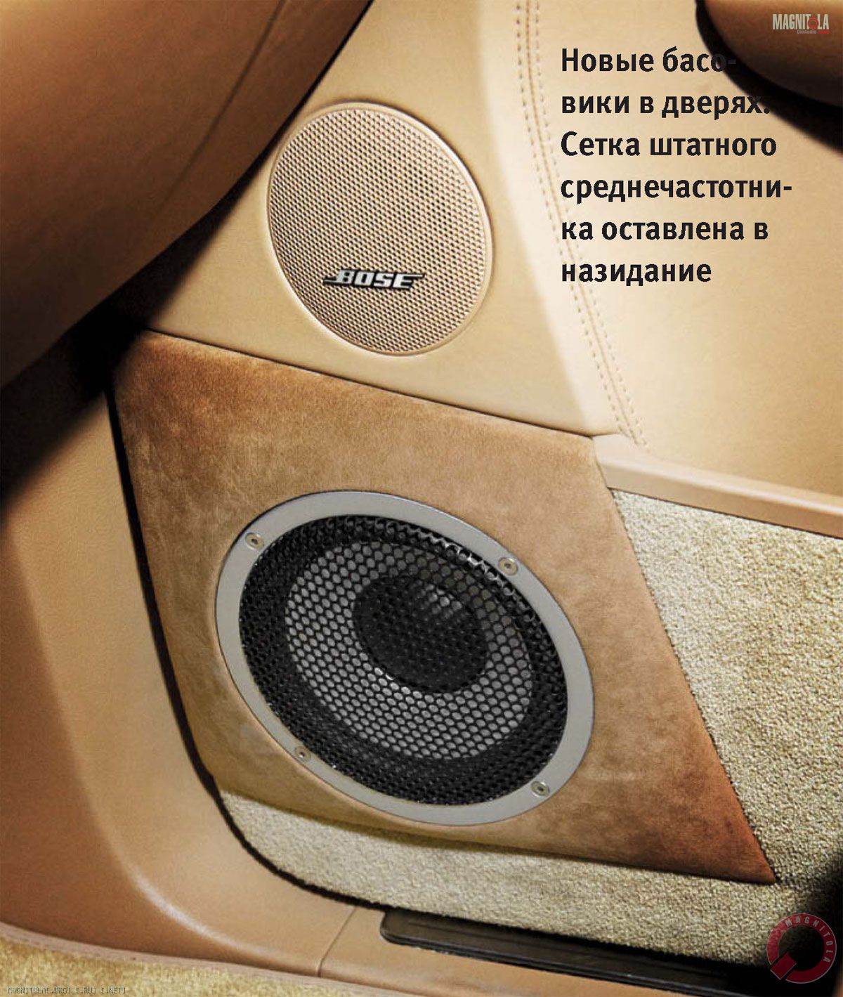 Новые басовики в дверях. Сетка штатного среднечастотника оставлена в назидание