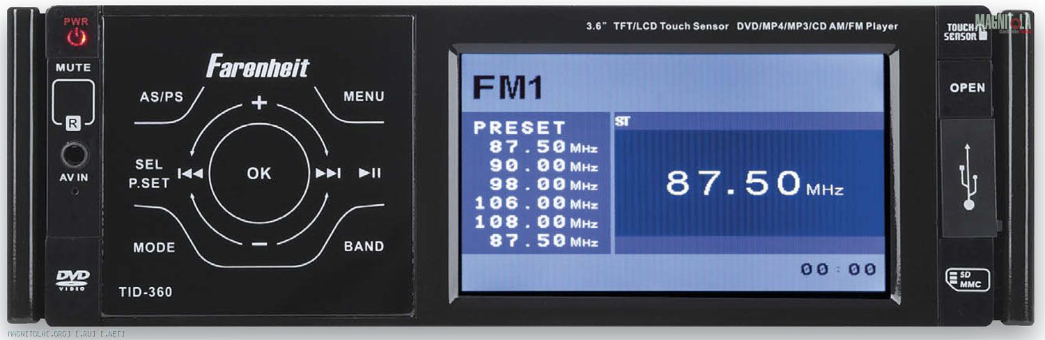 Хроники магнитолы - av-головное устройство 1 din farenheit tid-360. одноклассники.