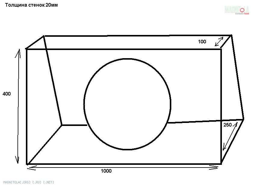 Чертеж для сабвуфера